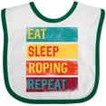 thumbnail image 3 of Inktastic Calf Roping Rodeo Eat Sleep Roping Repeat Boys or Girls Baby Bib, 3 of 4