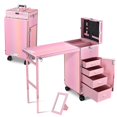thumbnail image 1 of Byootique Table de Maquillage Mobile Station de Manucure Roulante Licorne Rose, 1 of 9