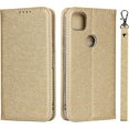 thumbnail image 2 of Pixel 4a 4G Case,Pixel 4a 4G Wallet Case,Premium PU Leather Flip Folio Case with Card Slot,Stand Holder and Magnetic Closure Detachable Wrist Lanyard Case for Google Pixel 4a 4G,5.81",Gold, 2 of 14