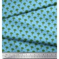 thumbnail image 2 of Soimoi Poly Georgette Fabric Lotus Block Print Fabric by The Yard 52 Inch Wide, 2 of 3