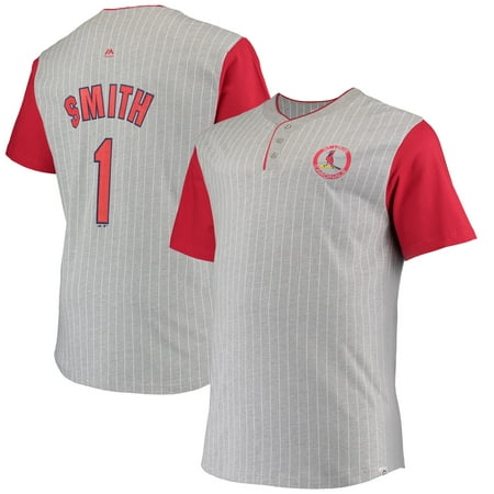 Ozzie Smith St. Louis Cardinals Majestic Big & Tall Pinstripe Player T-Shirt -