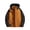 Brown, variant on Fashion Winter Jacket Men'S Stitching Drawstring Hooded Slim Jacket Coat Outwear White