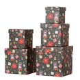 thumbnail image 1 of Cajas de Regalo Navideñas PAPER FAIR 5 Tamaños Cuadradas Apilables, 1 of 7
