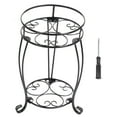 thumbnail image 1 of Soporte De Metal Para Plantas, Soportes Para Macetas De Arte Del Hierro, Estante Para Macetas, Doble Capa Negra Para Interiores Y Exteriores OTVIAP Flower Pot Holder, 1 of 8