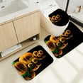 thumbnail image 3 of Vggrvlo Halloween 3 Set of Bath Rugs Mats for bathroom Non Slip Extra Soft Absorbent Chenille Floor Mats Rubber Backing Quick Dry Bathroom Rugs Halloween Decorations Outdoor, 3 of 9