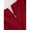 thumbnail image 4 of Women'S Elegant Red Sleeveless Romper with V-Neck and Backless Design - Machine Washable, Perfect for Spring/Summer, Simple and Chic Style, Spring Fashion, Quality Construction, 4 of 4
