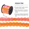 thumbnail image 4 of Uxcell 100 Yards x 0.24 Inch Flat Sequin Strip Laser Sequins Fabric Paillette Spangle Sequins Trim Orange, 4 of 5