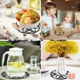 thumbnail image 6 of Dznils 9Pcs Silicone Trivet Mats Heat Resistant Kitchen Hot Pads Hot Pot Holder, Black, 6 of 10