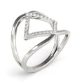 thumbnail image 3 of Bague en Diamant avec Design Entrelacé en Or Blanc 14k 1/5 cttw Taille 3, 3 of 4