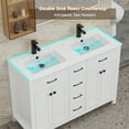 thumbnail image 5 of "eclife 48"" Double Sink Bathroom Vanity with Resin Top, Eco-Friendly Hand-Painted Finish", 5 of 8