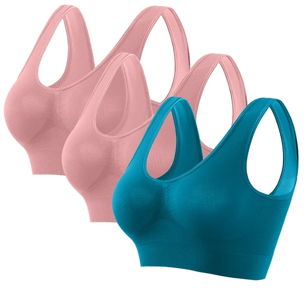 Xihbxyly Sujetador Deportivo Sin Costuras, Sujetador de Yoga Sin Aros con Almohadillas Extraíbles, Top Deportivo Súper Transpirable, Ligero, Suave y Cómodo, para Uso Diario Informal, Estilo Veraniego