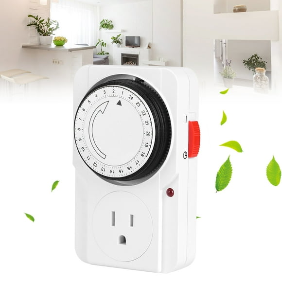 Timer Socket,Mechanical Timer Socket 24‑Hour Power Outlet Outlet Highly Versatile