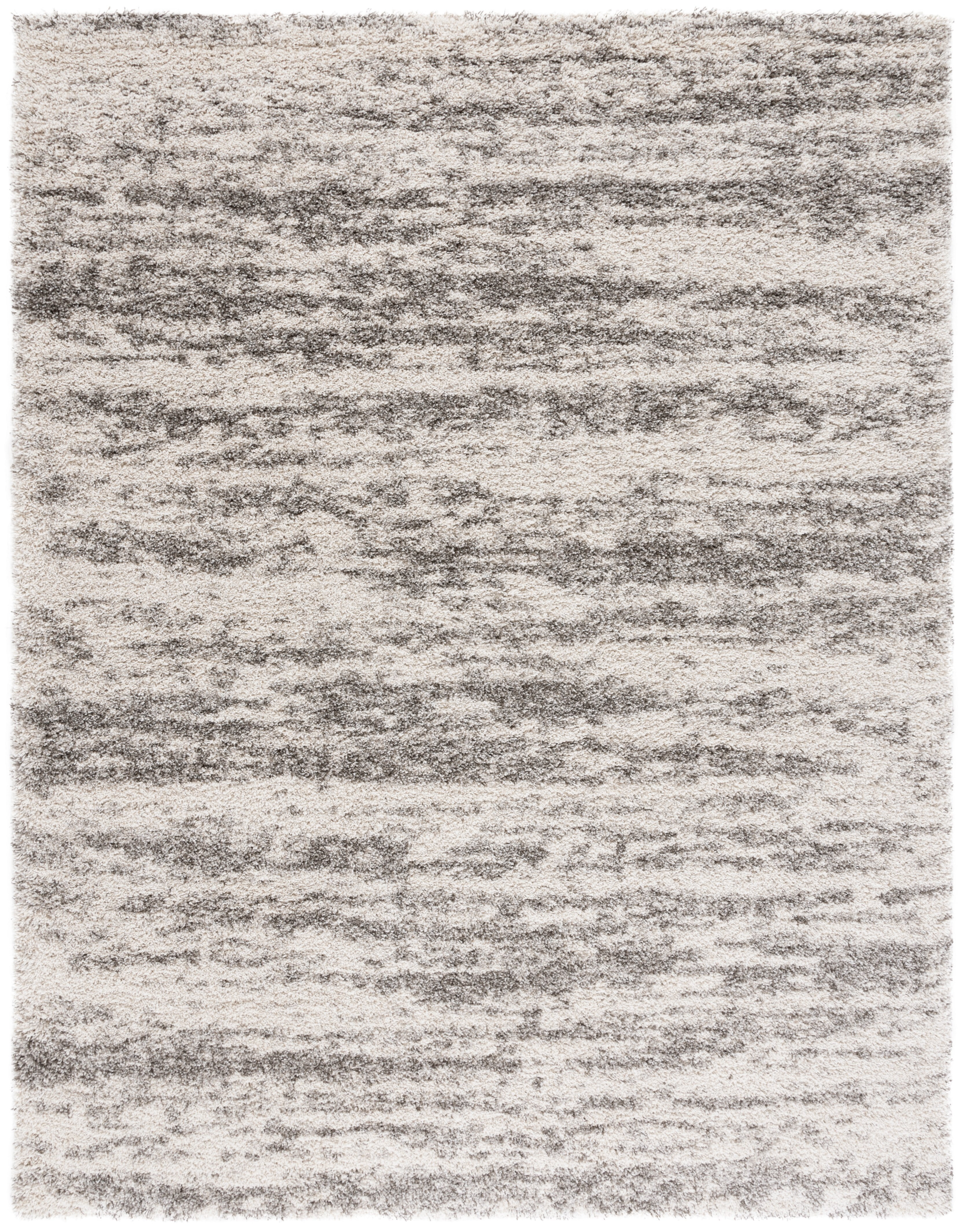 SAFAVIEH Hudson Jack Abstract Shag Area Rug, Ivory/Grey, 9' x 12'