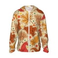 thumbnail image 2 of Uemuo Autumn Animal Maple Leaves Pattern Women's Full Zip UPF 50+ Sun Protection Hoodie Jacket Long Sleeve Sun Shirt Hiking Outdoor Performance with Pockets-Large, 2 of 9