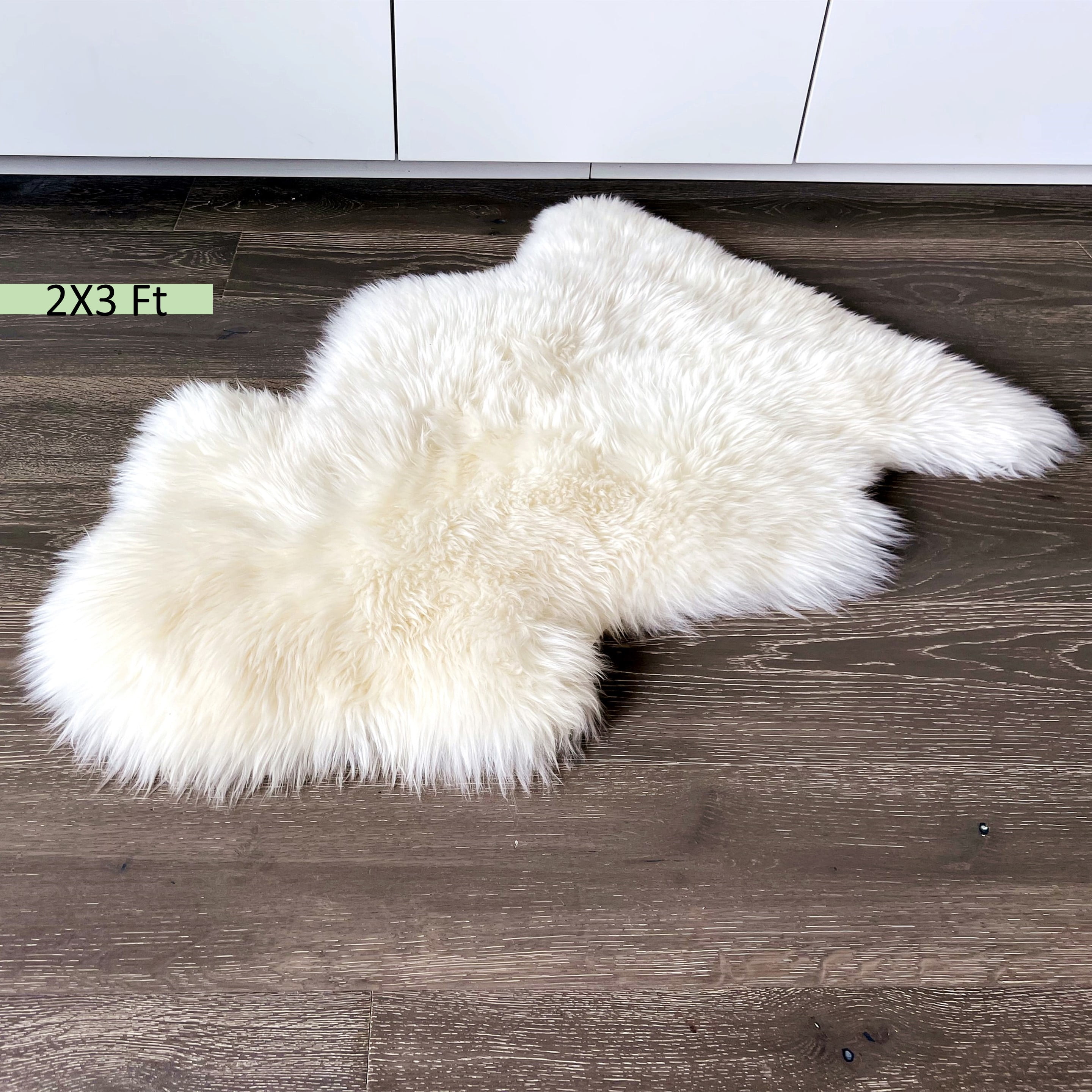 Natural Sheepskin Rug Real Soft Sheep Fur Area Rug Single Pelt 2x3 ft Maroon Rug 