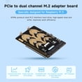 thumbnail image 1 of Raspberry Pi 5 PCIe Dual Channel Rotary Board Nvme Protocol Dual M.2 Hard Disk, 1 of 15