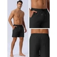 thumbnail image 5 of DARING DIVA Men's Elastic Waist Drawstring Surfing Board Shorts 30 Black, 5 of 6