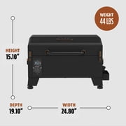 Pit Boss Tabletop Pellet Smoker, 256 Square inch Wood Fired Pellet Grill, Onyx Series