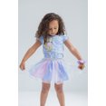 thumbnail image 2 of Disney Frozen Elsa Toddler Girls Cosplay T-Shirt Mesh Skirt and Scrunchie 3 Piece Outfit Set Toddler to Big Kid, 2 of 5
