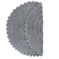 thumbnail image 7 of Contemporary Home Living 27.5" Gray Round Crochet Bath Mat, 7 of 7