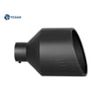 thumbnail image 2 of Fedar Inlet 4 Outlet 10 inch Long 15 Rolled End Angle Cut Truck Exhaust Tip Tail Pipe, 2 of 5