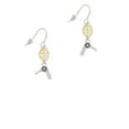 thumbnail image 2 of Delight Jewelry Silvertone 3-D Hair Dryer Goldtone Leaf French Earrings, 2 of 4