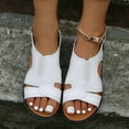 thumbnail image 5 of Juebong Summer Ladies Slippers Casual Women's Shoes Roman Fish Mouth Casual Wedges Sandals Wedge Platform Sandals Elastic Ankle Strap Cork Platform Sandals, 5 of 8