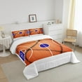 thumbnail image 2 of Erosebridal Basketball Comforter Set Gaming Sports Comforter Ball Games Bedding Set King Size Gift for Basketball Lover Orange White Duvet Set3Pcs, 2 of 6
