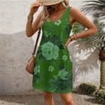 thumbnail image 5 of Summer Dresses for Women Women's Beach Floral Tshirt Sundress Sleeveless Casual Loose Tank Dress, 5 of 7