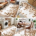 thumbnail image 5 of Rectangle Area Rugs 3 x 5 Ft, Brown Yellow Eucalyptus Leaves Non-Slip Residential Carpet, Watercolor Spring Summer Botanical Indoor Crawling Mats Runner Rugs for Living Room/Dining Room/Bedroom, 5 of 8