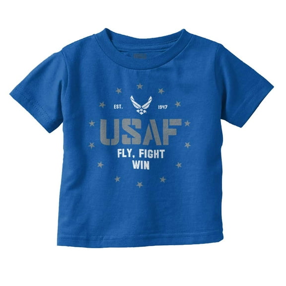 US Air Force Fly Fight Win Logo Toddler Boy Girl T Shirt Infant Toddler Brisco Brands 6M
