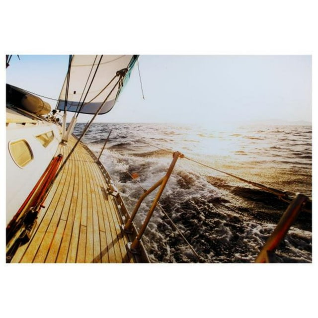 Yosemite 3120014 Sailing Tempered Glass Art, Multicolor