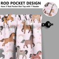 thumbnail image 5 of Kitchen Curtains 24 Inch Short - 3 Panel Set, Cute Horse Pony Print, Rod Pocket Window Curtain, 100% Polyester for Farmhouse, Retro Rural Kitchen, Easy Wash, 5 of 6