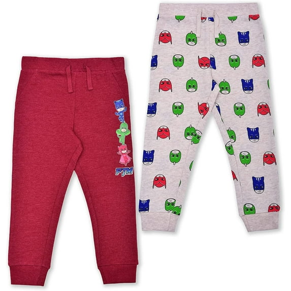 PJ Masks Catboy, Gekko and Owlette Boys 2 Pack Joggers, 4-7