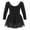 Black, variant on Aislor Kids Girls Basic Long Sleeve Gymnsatics Leotard Tutu Skirted Ballet Dance Dress