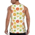 thumbnail image 3 of Gaeub Colorful Lemons Men's Athletic Tank Top, Workout Sleeveless Shirts, Running Tank Tops for Gym, Running, Training - Small, 3 of 9