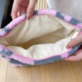 thumbnail image 2 of Bolsa cosmética de moda de felpa con cremallera, diseño floral lindo para bolso, estuche para lápices, 2 of 9