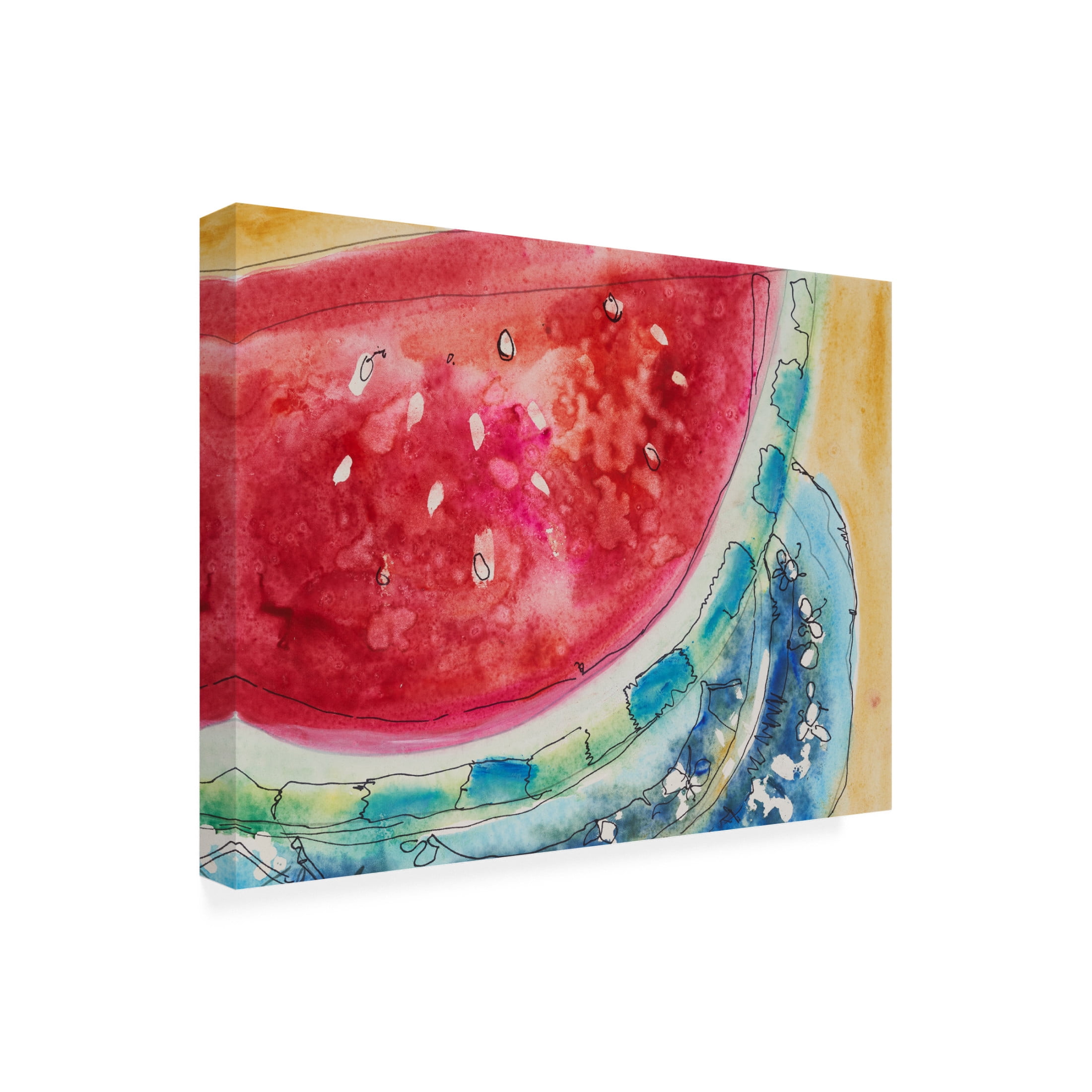 Canvas Wall Art - Erin McGee Ferrell 'Watermelon IV' Wall Art for Living Room, Bedroom, or Office Décor by Trademark Fine Art - 32 x 24 Inches