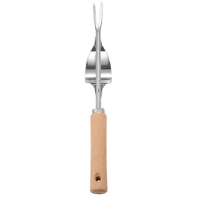 Wood Handle Stainless Steel Garden Weeder Hand Weeding Removal Cutter Dandelion Puller Tools Multifunction Weeder