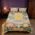thumbnail image 2 of Homewish Gold Star Rainbow Bedding, Chic Lotus Duvet Cover Full, Pink Reversible 3 Pieces, 1 Duvet Cover and 2 Pillowcases, 2 of 6
