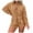 Khaki, variant on cfhntfmh 2 Piece Outfits for Women Lounge Sets Front Knot Long Sleeve Button down Oversized Shirts and Shorts Fall Tracksuit