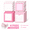 Pink, variant on VKLU 4 Pcs Aesthetic Bow Sticky Notes, Gingham Pattern Memo Pads with Grid & Checklist, Self-Stick To-Do Lists, Pink