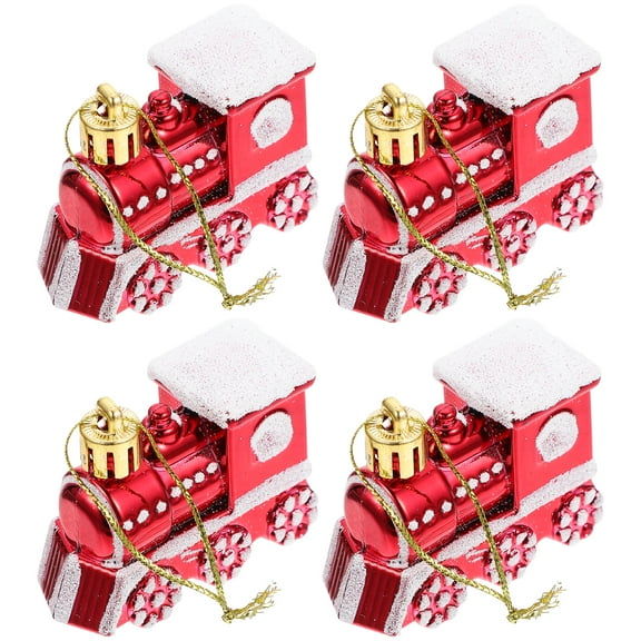 Worgeous 8 pcs  Christmas Tree Ornaments Xmas Tree Decorative Small Train Pendants