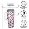 thumbnail image 4 of Christmas 40oz Tumbler– Stainless Steel Insulated Tumbler with Handle and Straw, Large Capacity Travel Cup for Hot & Cold Drinks, 4 of 7