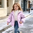 thumbnail image 5 of OGLCCG Girls Winter Coat Fleece Lined Hooded Puffer Jacket with Pockets Warm Full Zip Thick Parka Coats,Size 1-7, 5 of 8