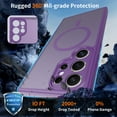 thumbnail image 5 of for Samsung Galaxy S24 Ultra Case, Compatible with Mag-Safe, Support Magnetic Car Mount, Shockproof Military-Grade Protection, Magnetic Phone Case for Samsung Galaxy S24 Ultra, Darkpurple, 5 of 6