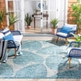 thumbnail image 2 of SAFAVIEH Courtyard Alene Floral Indoor/Outdoor Area Rug, 9' x 12', Grey/Aqua, 2 of 10