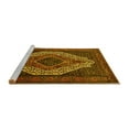 thumbnail image 2 of Ahgly Company Machine Washable Indoor Rectangle Medallion Yellow Traditional Area Rugs, 7' x 10', 2 of 4