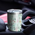 thumbnail image 4 of 30oz Light Blue Christmas Tree Pattern Tumblers Stainless Steel Tumbler with Lid and Straw,Vacuum Insulated Double Wall Travel Tumbler Cups Mug with Cleaning Brush for Coffee,Tea, 4 of 7