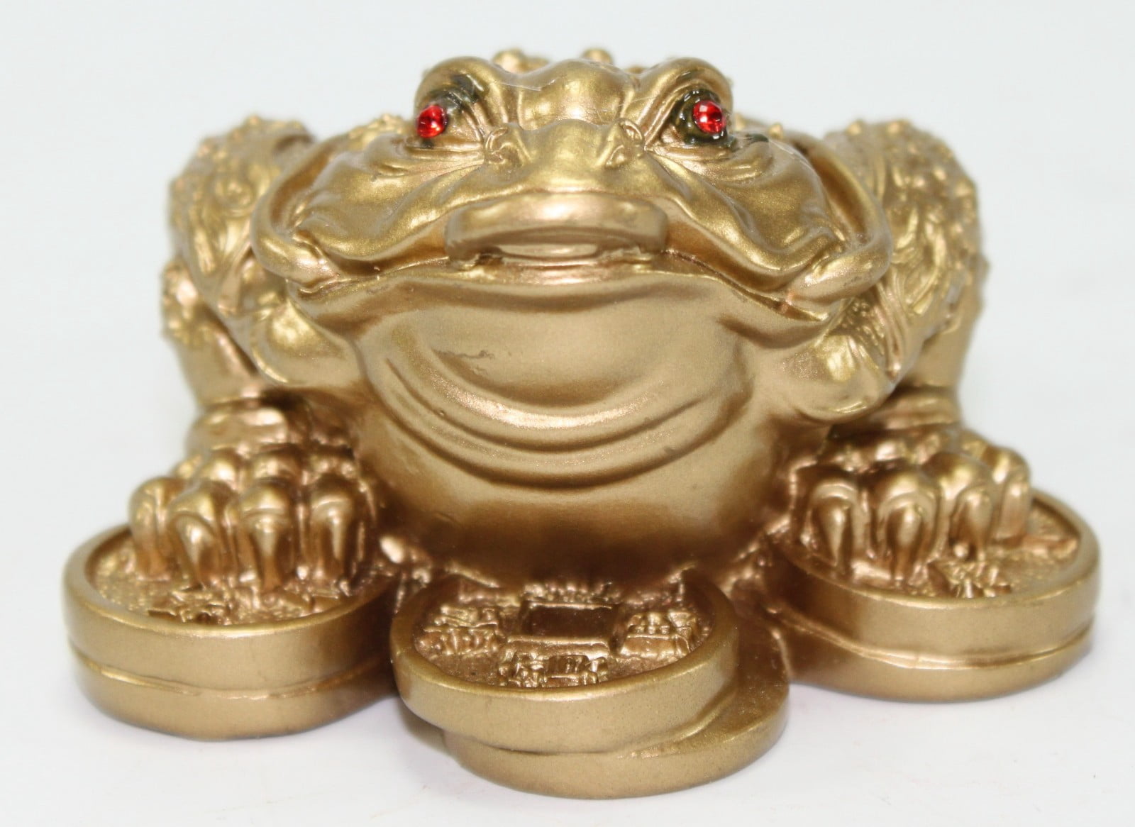 Feng Shui Mini Matte Gold Money Frog Coin Toad Paperweights Home Decor Gift G16220
